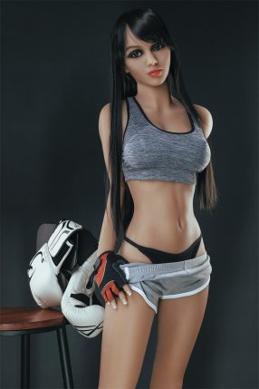 Hot sale166cm Long Black Wig Slim silicon real lifelike sex dolls for men