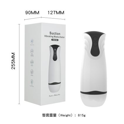 Suction vibrating masturbator